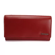 Portfele - Klasyczny portfel damski RFID ciemnoczerwony - miniaturka - grafika 1