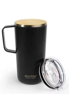 Kubki termiczne - Kubek termiczny ceramiczny Asobu Tower 0,59 l - black - miniaturka - grafika 1