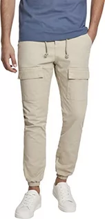 Spodnie męskie - Urban Classics Klasyczne spodnie męskie z przodu typu cargo do joggingu, Concrete, L - grafika 1