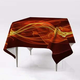 Do salonu kolorowy obrus gładki Czerwony płomień, Fabricsy, 150x150 cm - Obrusy i serwetki - miniaturka - grafika 1