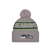 Czapki damskie - New Era Seattle Seahawks NFL 2024 Sideline Sport Knit Szary Czapka z Pomponem - One-Size - miniaturka - grafika 1