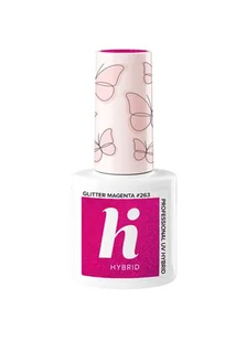 Hi Hybrid 263 Lakier Hybrydowy Glitter Magenta 5ml 5902751431896 - Lakiery do paznokci - miniaturka - grafika 2