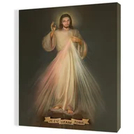 Ikony i obrazy sakralne - Obraz religijny na płótnie Jezus Miłosierny - Jezu Ufam Tobie - miniaturka - grafika 1