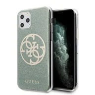 Etui i futerały do telefonów - Guess Circle Glitter 4G Etui iPhone 11 Pro khaki 10_15925 - miniaturka - grafika 1