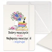 Notesy i bloczki - NOTES Z GUMKĄ A5 PREZENT NA DZIEŃ NAUCZYCIELA WZÓR - miniaturka - grafika 1