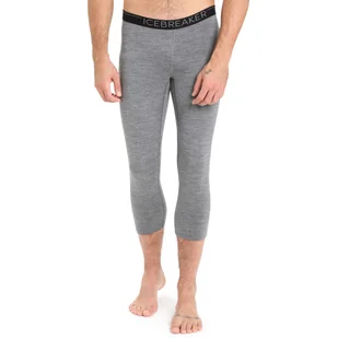 Męskie legginsy termoaktywne z merino 3/4 Icebreaker 200 Oasis Legless gristone heather - S - Bielizna sportowa męska - miniaturka - grafika 1