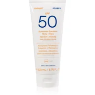 Balsamy i kremy do ciała - Korres Yoghurt emulsja do ciała i twarzy SPF50 tubka, 200ml - miniaturka - grafika 1