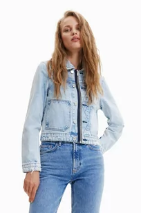 Desigual kurtka jeansowa damska kolor niebieski przejściowa - Kurtki damskie - miniaturka - grafika 1