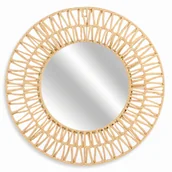 Lustra - Vilde Lustro plecione BOHO w ramie z szarego papieru okrągłe 45 cm 569034 - miniaturka - grafika 1