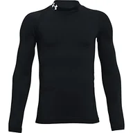 Koszulki i topy damskie - Under Armour Chłopięcy top Ua Cg Armour Mock Ls Ultra-ciepła termiczna warstwa bazowa z długim rękawem w stylu polo, rozciągliwa zimowa koszulka do biegania z technologią antyzapachową (1 szt.) - miniaturka - grafika 1