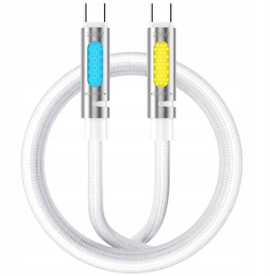 BWOO X325C-C zapachowy kabel USB-C - USB-C 240W biały BO-X325C-C WH