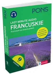 Pons Last Minute audio Rozmówki ze słowniczkiem francuskie - LektorKlett - Książki do nauki języka francuskiego - miniaturka - grafika 1