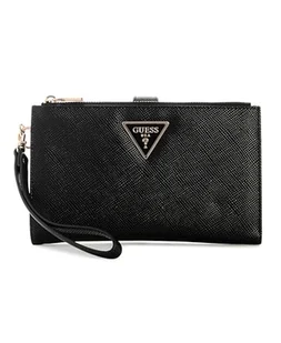GUESS Laurel II podwójny portfel z zamkiem błyskawicznym, portfel damski, czarny, jeden rozmiar - Portfele - miniaturka - grafika 1