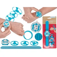 Biżuteria dla dzieci - Bransoletka ze strzelającymi spinnerami, niebieska - miniaturka - grafika 1