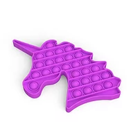 Zabawki zręcznościowe - Pop It - Bubble Fidget Toy - Relaksująca gra antystresowa dla dorosłych i dzieci (Kształt: Jednorożec, Kolor: Fioletowy) - miniaturka - grafika 1
