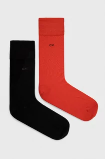Skarpetki męskie - Calvin Klein Skarpetki (2-pack) męskie kolor czerwony - grafika 1