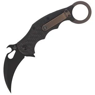 Nóż składany FOX Karambit Titanium Frame Lock / Carbon Fiber, Cerakote Black Elmax (FX-599TiC) - Noże - miniaturka - grafika 1