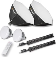 Lampy studyjne - Lampa studyjna Walimex walimex pro LED 60W Octagon Ø65cm Bi color Kit 2 - miniaturka - grafika 1