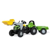 Jeździki dla dzieci - Rolly Toys Traktor Deutz Agrolux z ładowaczem i przyczepą 023196 - miniaturka - grafika 1