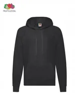 Bluzy męskie - FRUIT LOOM 62140 Bluza Męska z Kapturem Kangurka LIGHT CZARNA Rozmiar: M - miniaturka - grafika 1