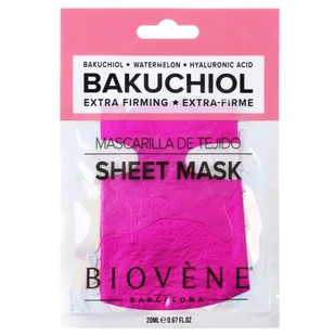 Biovene Bakuchiol Extra-Firming maska w płachcie z bakuchiolem i kwasem hialuronowym 20ml - Maseczki do twarzy - miniaturka - grafika 1