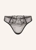 Majtki damskie - Calvin Klein Stringi Ck Black Floral Lace schwarz - miniaturka - grafika 1
