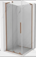 Kabiny prysznicowe - Mexen Velar L kabina prysznicowa rozsuwana 100x100 cm, transparent, miedź szczotkowana - 871-100-100-03-65 - miniaturka - grafika 1