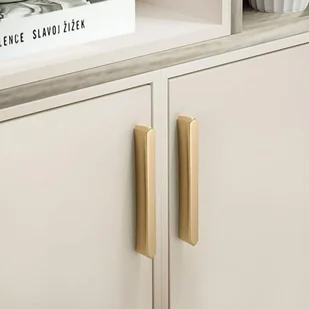 Uchwyt meblowy - do szuflad, szafek - stop cynku - 2 sztuki - 128 mm - złoty - Zawiasy, okucia i inne akcesoria Uchwyt meblowy - do szuflad, szafek - stop cynku - 2 sztuki - 128 mm - złoty - Zawiasy, okucia i inne akcesoria - miniaturka - grafika 1