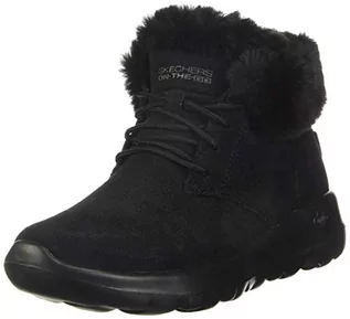 Śniegowce damskie - Skechers Damskie buty zimowe 15506, Czarny Black Suede Trim Bbk, 36.5 EU - grafika 1