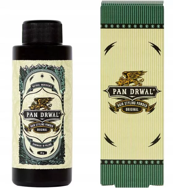 Pan Drwal Original - Puder do stylizacji włosów o męskim zapachu mięty i eukaliptusa 20g
