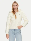 Kurtki damskie - Guess Jeans Kurtka puchowa W5RL99 WHAB2 Écru Regular Fit - miniaturka - grafika 1