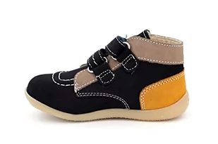 Kickers Buty dziecięce Bonkro-2, uniseks, Bu Marine Kaki Jaune, 18 EU - Buty dla dziewczynek - miniaturka - grafika 1