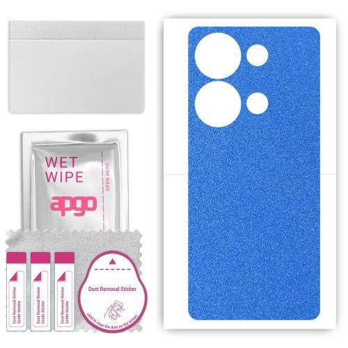 folia naklejka skórka strukturalna na TYŁ do Xiaomi Poco M6 Pro - Niebieski Pastel Matowy - apgo SKINS