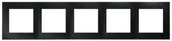 Klawisze i ramki - OSPEL Ramka pięciokrotna FOKUS Czarny - miniaturka - grafika 1