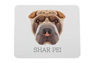 Podkładki pod mysz - Shar Pei podkładka geometryczny Art-Dog - miniaturka - grafika 1