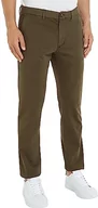 Spodenki męskie - Tommy Hilfiger Męskie spodnie Denton Chino Structure GMD tkane spodnie, Zielony wojskowy, 31W / 32L - miniaturka - grafika 1