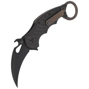 Nóż składany FOX Karambit Titanium Frame Lock / Carbon Fiber, Cerakote Black Elmax (FX-599TiC) - Noże - miniaturka - grafika 7