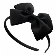 Ozdoby do włosów - Opaska do Włosów Czarna na Głowę z Kokardą dla Dziewczynki Lekka - miniaturka - grafika 1