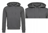 Bluzy męskie - Bluza Dresowa Ciepła Kangurka JAKOŚĆ STEDMAN 5600 SZARY GRAFIT M - miniaturka - grafika 1