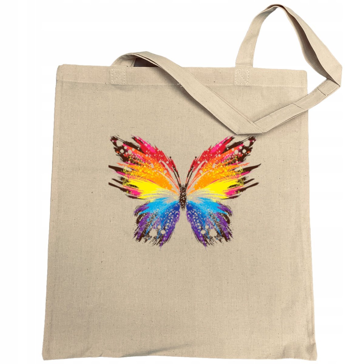 Torba na zakupy kolorowy nadruk Motyl Motylek