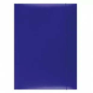 OFFICE PRODUCTS Teczka z gumką karton/lakier, A4, 350gsm, 3-skrz., niebieska 21191141-01 - Teczki i skoroszyty - miniaturka - grafika 1