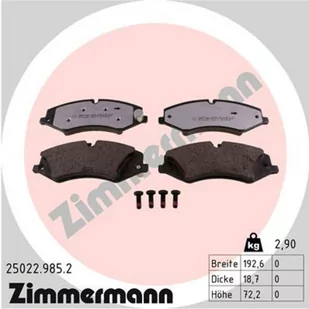 Klocki hamulcowe - komplet ZIMMERMANN 25022.985.2 - Klocki hamulcowe - miniaturka - grafika 1