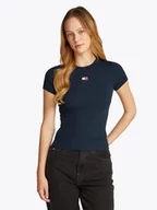 Koszulki i topy damskie - TOMMY JEANS Koszulka w kolorze granatowym - miniaturka - grafika 1