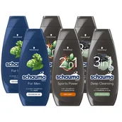 Szampony do włosów - Zestaw szamponów do włosów męskich 6x Schauma - miniaturka - grafika 1