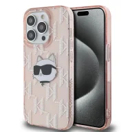 Etui i futerały do telefonów - Etui Karl Lagerfeld IML Choupette Head & Monogram na iPhone 13 Pro Max - różowe - miniaturka - grafika 1