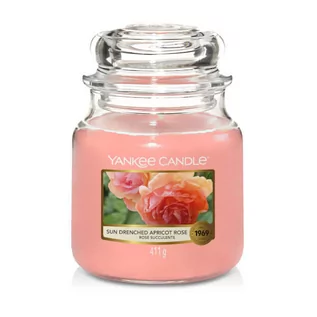 Świece - Yankee Candle Yankee Candle Sun-Drenched Apricot Rose 411 g Classic średnia świeczka zapachowa - grafika 1