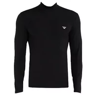 Bluzy męskie - Emporio Armani Męska bluza Soft Modal, czarny, S - miniaturka - grafika 1