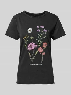 T-shirt o kroju regular fit z czystej bawełny z nadrukiem z motywem model ‘LUCY LIFE’ - Koszulki i topy damskie - miniaturka - grafika 1