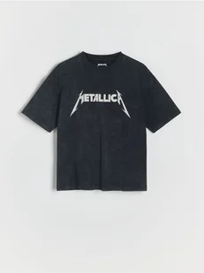 Reserved - Bawełniany t-shirt Metallica - czarny - Koszulki dla chłopców - miniaturka - grafika 1
