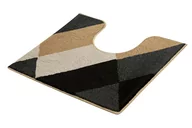 Dywaniki łazienkowe - Kleine Wolke Ayana Dywanik WC czarny 55x 50 cm - miniaturka - grafika 1